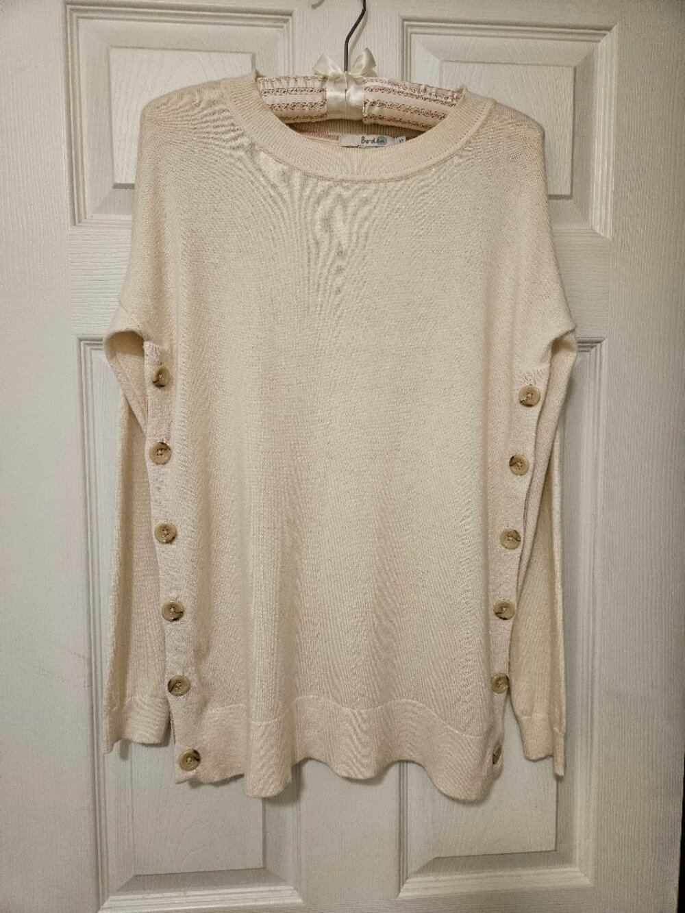 Boden Ivory Wool Blend Sweater S